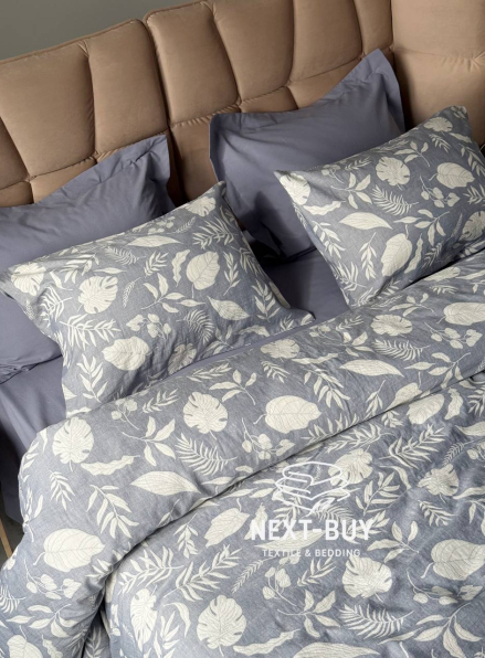 Постільна білизна Saheser Lusso Lacivert євро 200х220 jacquard