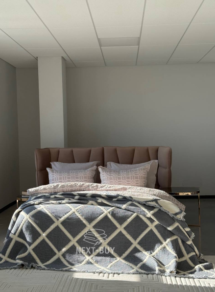 Муслиновое покрывало Sage bloom Antrasit евро Турция