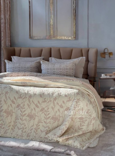 Муслиновое покрывало Misty Garden Pudra евро Турция