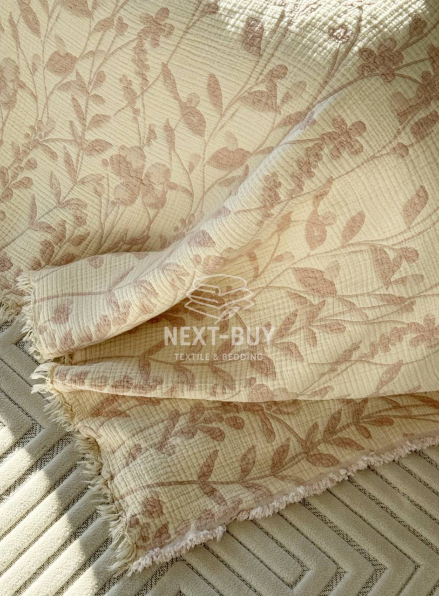 Муслиновое покрывало Misty Garden Pudra евро Турция