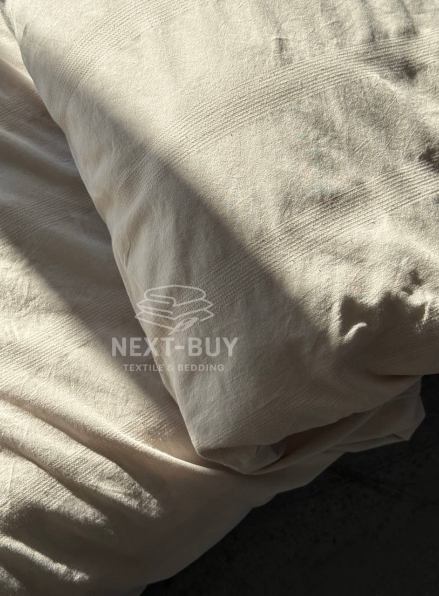 Ексклюзивна постільна білизна Limasso Cassandra Cream 200x220 з вареної бавовни