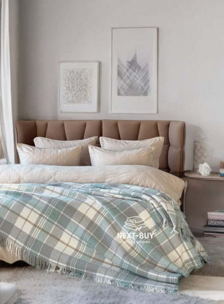 Плед в клетку Aksu Cozy Life Inka Mint