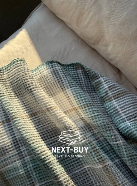 Плед в клетку Aksu Cozy Life Inka Mint