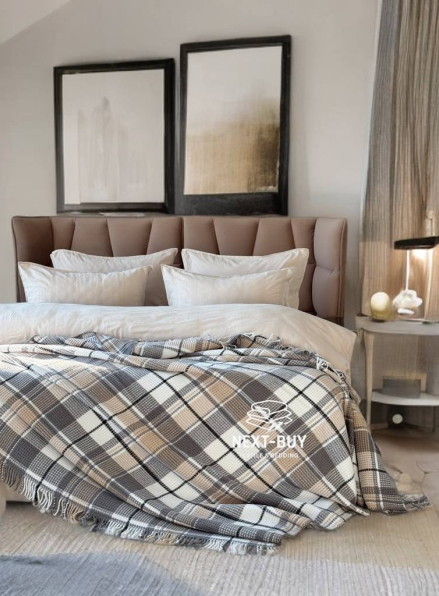 Плед в клетку Aksu Cozy Life Inka Gri