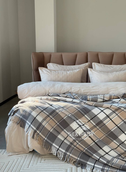 Плед в клетку Aksu Cozy Life Inka Gri