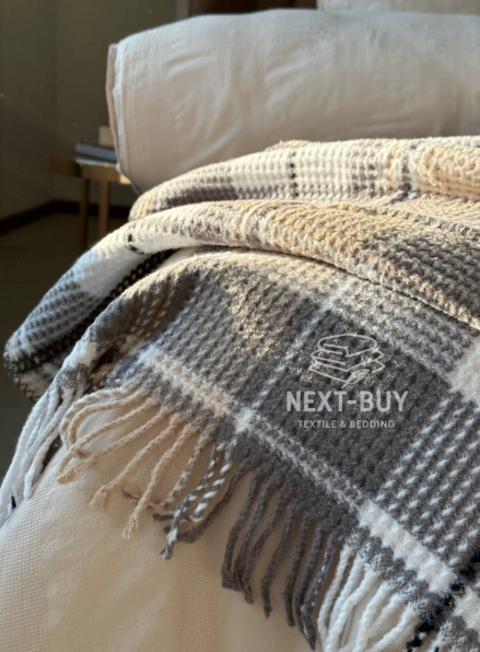 Плед в клетку Aksu Cozy Life Inka Gri