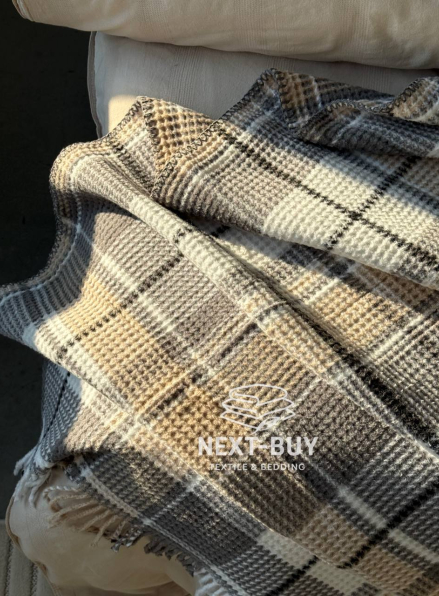 Плед в клетку Aksu Cozy Life Inka Gri