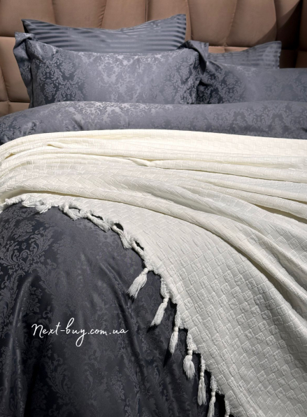 Maison D'or Paris My Favorite плед з бахромою кремовий 220х240