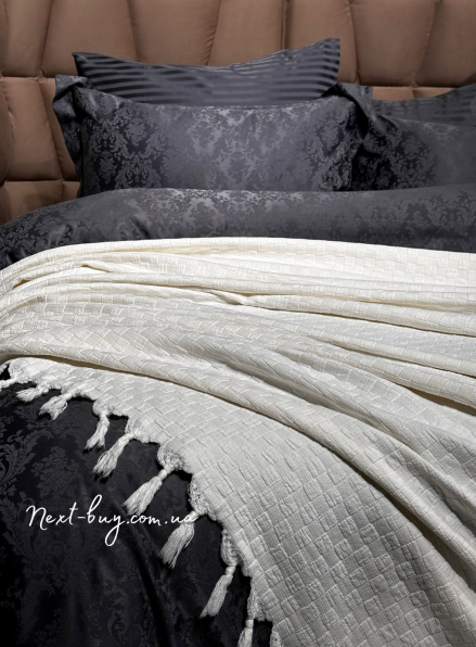 Maison D'or Paris My Favorite плед з бахромою кремовий 220х240