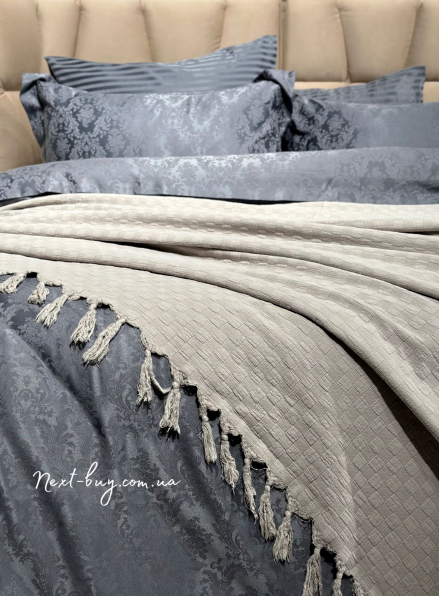 Maison D'or Paris My Favorite плед з бахромою беж 180х220