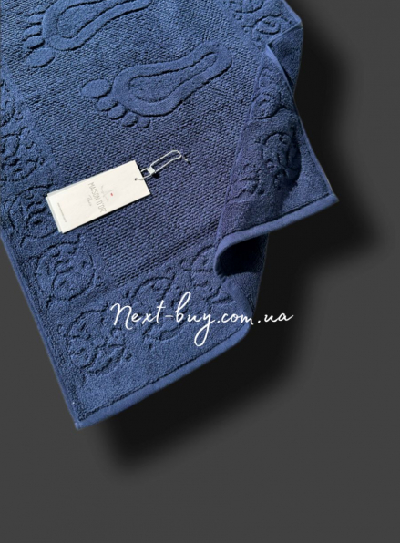 Натуральный коврик-полотенце для ног Maison D'or Steps синий