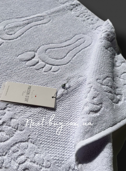 Натуральний килимок-рушник для ніг Maison D'or Steps білий