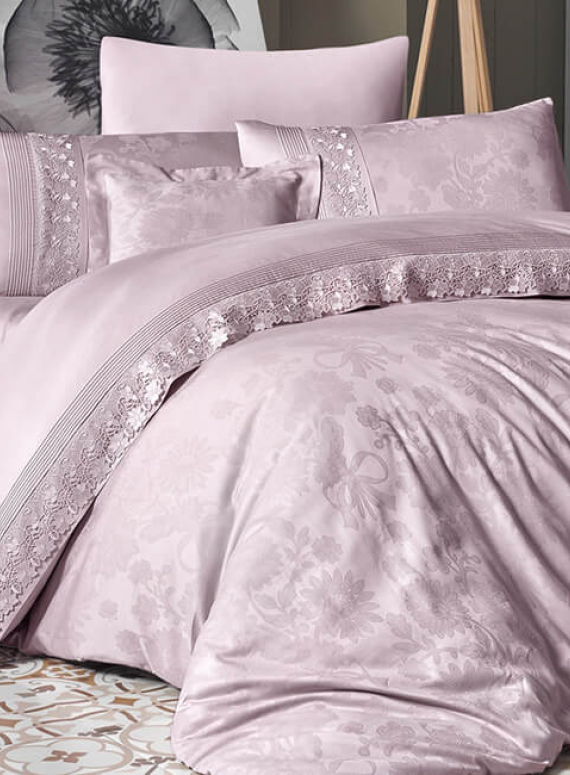First choice Buhara Pudra - Powder vip сатин постільна білизна евро 200х220