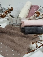 Комплект полотенец Cestepe "Shek" Vip cotton-хлопок  6шт 30х50 Tурция