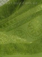 Комплект полотенец сауна Cestepe 3 Orient micro Delux Green 100% cotton 90х150 Турция — изображение 6