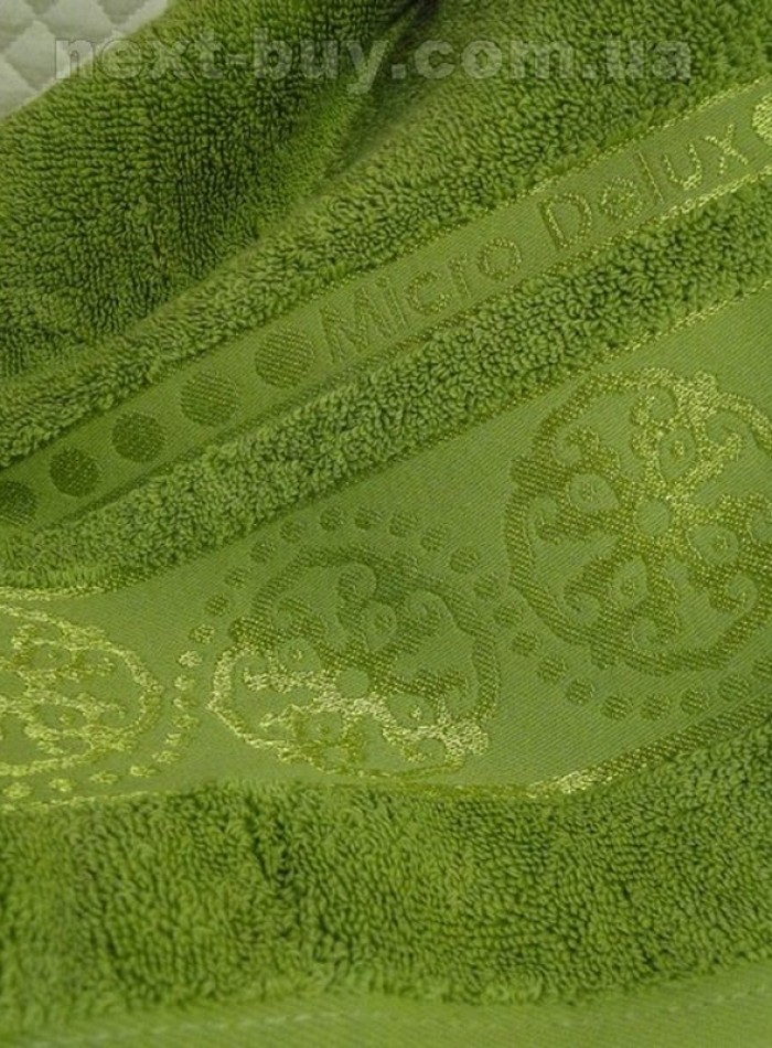 Комплект полотенец сауна Cestepe 3 Orient micro Delux Green 100% cotton 90х150 Турция — изображение 6