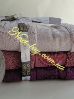 Комплект полотенец сауна Cestepe 3 Pure Extra soft micro Delux 100% cotton 90х150 Турция — изображение 5