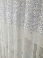 Фатин с вышивкой "Шарлин" белый Турция — изображение 5