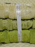 Комплект полотенец сауна Cestepe 3 Orient micro Delux Green 100% cotton 90х150 Турция