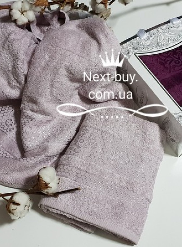 Комплект полотенец DNZ garden бамбук - лицо + баня Турция  nt-q40 — изображение 2