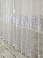 Фатин белый с узором "Anni" Турция — изображение 4