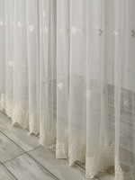 Тюль органза з люрексом «Тіфані» молочний Туреччина - Зображення 5