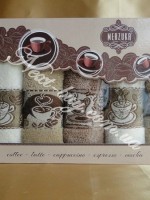 Кухонные полотенеца Merzuka "Coffee" 6шт. 100% cotton Турция