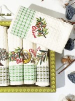 Nilteks Kitchen towel Olive набір кухонних вафельних нолотенец з вишивкою 6шт 50х70 - Зображення 2