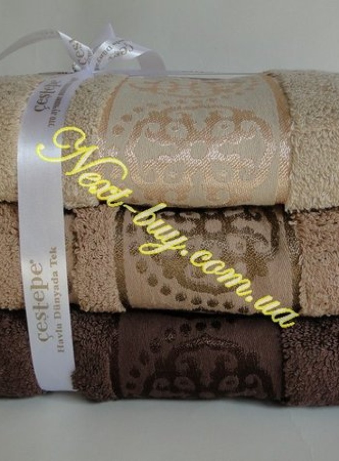 Набор банных полотенец Cestepe Orient micro Delux 70х140 cotton Турция — изображение 3