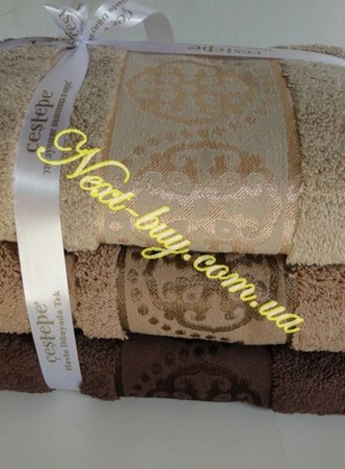 Набор банных полотенец Cestepe Orient micro Delux 70х140 cotton Турция — изображение 4