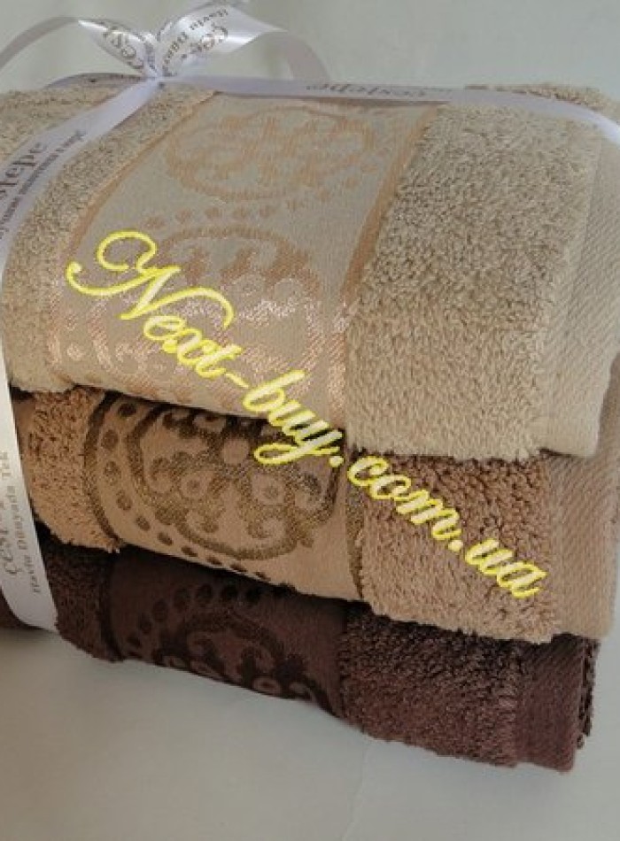 Набор банных полотенец Cestepe Orient micro Delux 70х140 cotton Турция — изображение 5