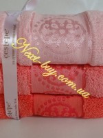 Набір махрових рушників Cestepe Orient micro Delux 90х150 cotton Туреччина - Зображення 2