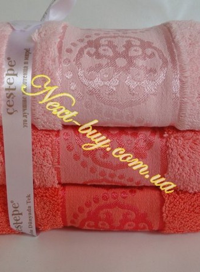 Набір махрових рушників Cestepe Orient micro Delux 90х150 cotton Туреччина - Зображення 2