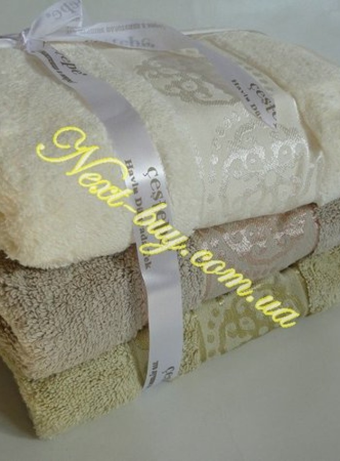Набор махровых полотенец для бани Cestepe Orient micro Delux cotton Турция — изображение 2