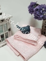 Бамбуковий рушник з гіпюром Maison D'or Julia Bambu 50х100см рожеве - Зображення 3