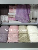 Набір з 4-х бамбукових рушників 30х50см Maison D'or Reyna - Зображення 8