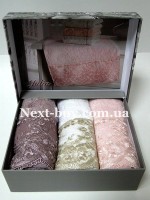 Набір з 3-х бамбукових рушників 30х50см Maison D'or Julia - Зображення 5