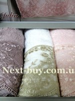 Набір з 3-х бамбукових рушників 30х50см Maison D'or Julia - Зображення 6