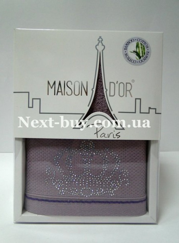 Бамбуковий рушник Maison D'or Bambu 50х100см в коробці фіолетовий - Зображення 2