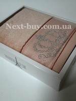 Бамбуковий рушник Maison D'or Paris Bambu 50х100см в коробці рожевий - Зображення 2