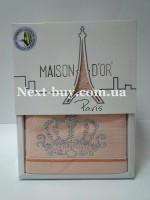 Бамбуковий рушник Maison D'or Bambu 50х100см в коробці персиковий