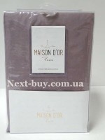 Простирадло сатинове 240х260см Maison D'or Satin plain sheet lilac з наволочками