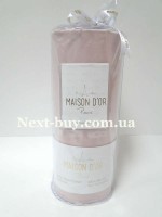 Простирадло на резинці 180х200+28см сатинове Maison D'or брудно-рожеве з наволочками - Зображення 3