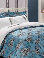 Постельное белье Maison D'or Klasik Rose 200x220см сатин с вышивкой — изображение 3