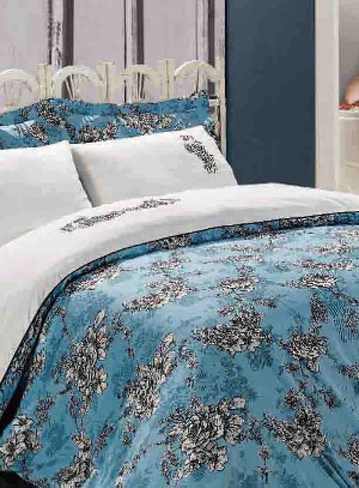 Постельное белье Maison D'or Klasik Rose 200x220см сатин с вышивкой — изображение 3