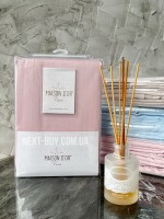 Простирадло сатин Maison D'or Satin plain sheet rose 240х260см з наволочками
