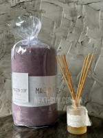 Простирадло махрове на резинці 180х200+28см Maison D'or Terry Fitted sheet murdum з наволочками