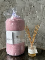 Простирадло махрове на резинці 180х200+28см Maison D'or Terry Fitted sheet rose з наволочками