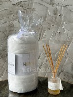 Простирадло махрове на резинці 180х200+28см Maison D'or Terry Fitted sheet ecru з наволочками