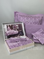 Постільна білизна Maison D'or Rose Marine Bej 160x220см сатин із стразами - Зображення 6